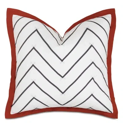 Eastern Accents Percival By Alexa Hampton Euro Sham In Black;white;red