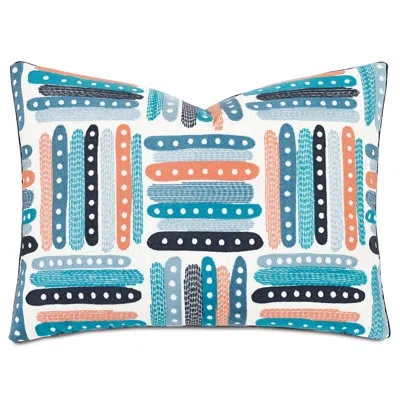Eastern Accents Phineas Embroidered Bed Sham In Blue;white;orange