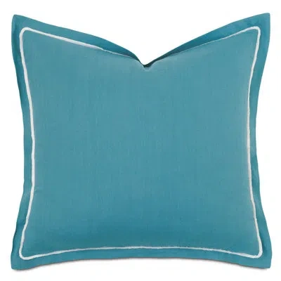 Eastern Accents Phineas Linen Bed Sham In Blue;white