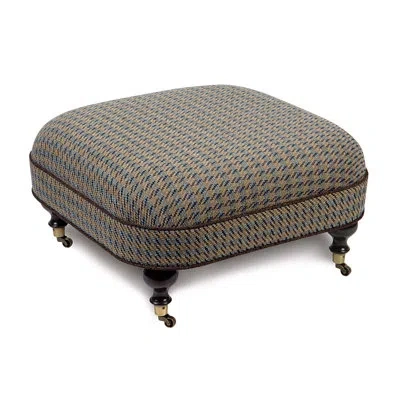 Eastern Accents Powell Cocktail Ottoman In Beige,blue,brown
