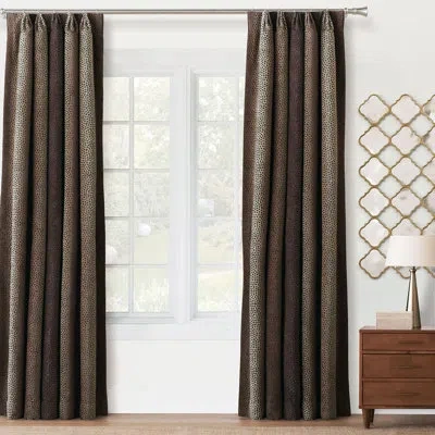 Eastern Accents Priscilla Polyester Room Darkening Curtain Panel In Wayland Cocoa