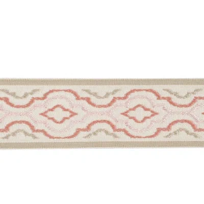 Eastern Accents Rena Border Fabric In Pink;cream;taupe