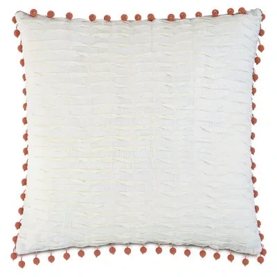 Eastern Accents Rena Yearling Pearl Linen Throw Pillow Cover & Insert In White