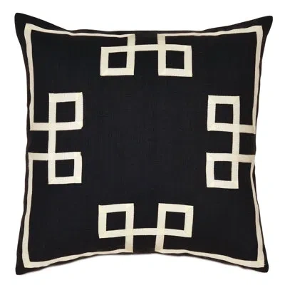 Eastern Accents Resort Black Fret Accent Throw Pillow Cover & Insert