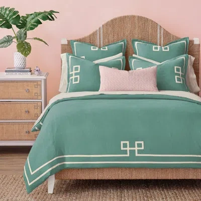 Eastern Accents Resort Linen Program Hand-tacked Comforter In Breeze Aqua