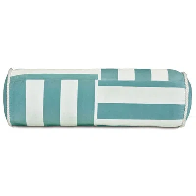 Eastern Accents Riptide Neckroll Pillow In White,aqua