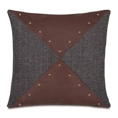Eastern Accents Rocco Decorative Square Pillow Cover & Insert In Brown;gray
