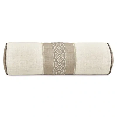 Eastern Accents Rosecliff Throw Pillow In White;khaki
