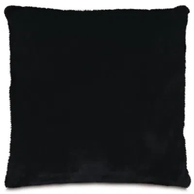 Eastern Accents Roxanne Faux Fur Decorative Pillow Cover & Insert In Black