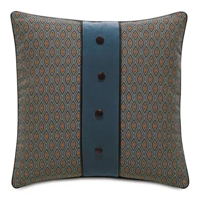 Eastern Accents Rudy Velvet Throw Pillow Cover & Insert In Blue;red