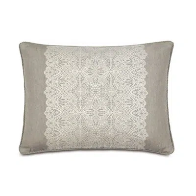 Eastern Accents Sabelle Cream/gray Linen Blend Piece Sham In Gray;cream