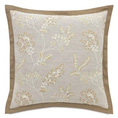 Eastern Accents San Savino Linen Blend Pillow Sham In Gold;ivory