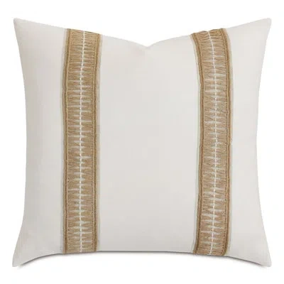 Eastern Accents Sanders Linen Blend Throw Square Pillow Cover & Insert In White