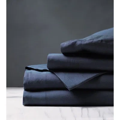 Eastern Accents Shiloh Linen Sheet Set In Indigo