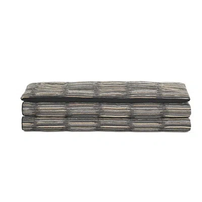 Eastern Accents Taos Striped Rayon Bed Runner In Brown;gray