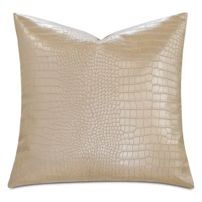 Eastern Accents Tegu Faux Snakeskin Decorative Pillow Cover & Insert Square In Gold