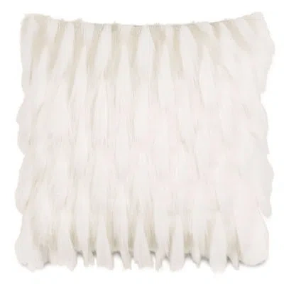 Eastern Accents Tinsel Fur Decorative Pillow In White