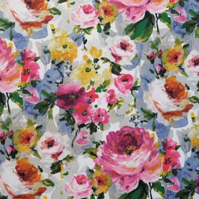 Eastern Accents Tresco Fabric In Pink,blue,green