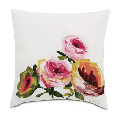 Eastern Accents Tresco Square Linen Pillow Cover & Insert In Green;pink