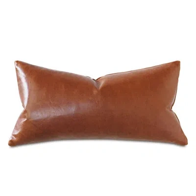 Eastern Accents Tudor Rectangular Leather Pillow Cover & Insert In Cognac