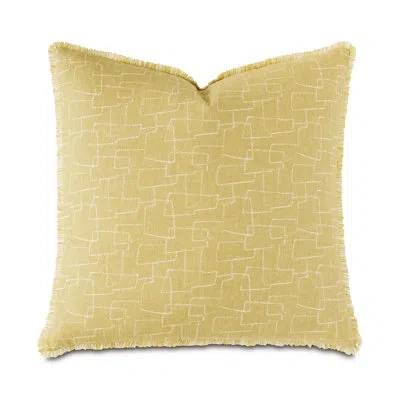 Eastern Accents Twin Palms Geometric Euro Sham By Barclay Butera In White;yellow
