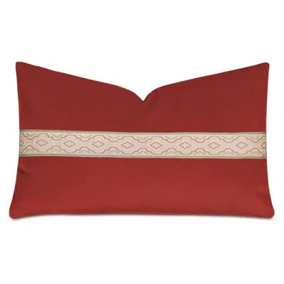 Eastern Accents Uma Ogee Border Decorative Pillow In Rust In Red