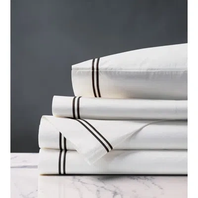 Eastern Accents Urbanite 200 Thread Count Egyptian Certified Cotton Percale Sheet Set In Black;white