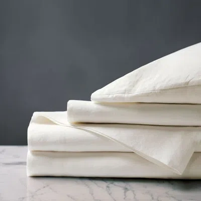 Eastern Accents Vadoma By Barclay Butera Linen Sheet Set In Ivory