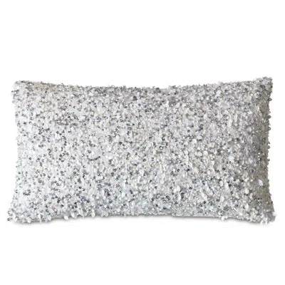 Eastern Accents Vionnet Crystal Platinum Lumbar Pillow Cover & Insert In Polyester