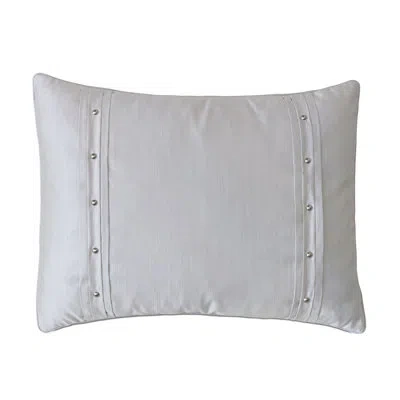 Eastern Accents Vionnet Lucent Polyester Zipper Sham In Lucent Silver