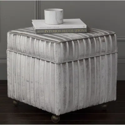 Eastern Accents Vionnet Ottoman In Gray