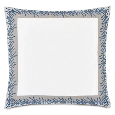 Eastern Accents Vizcaya Cotton Throw Square Pillow Cover & Insert In Baldwin White