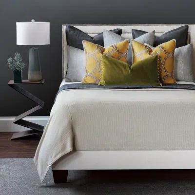 Eastern Accents Xander By Thom Filicia Geometric In Quarry Reversible  Coverlet In Xander Quarry