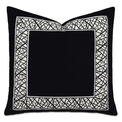 Eastern Accents Xavier Graphic Border Decorative Pillow In Black