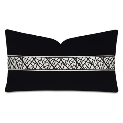 Eastern Accents Xavier Graphic Border Decorative Pillow In Black
