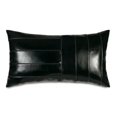Eastern Accents Zelda Faux Leather Decorative Pillow In Black