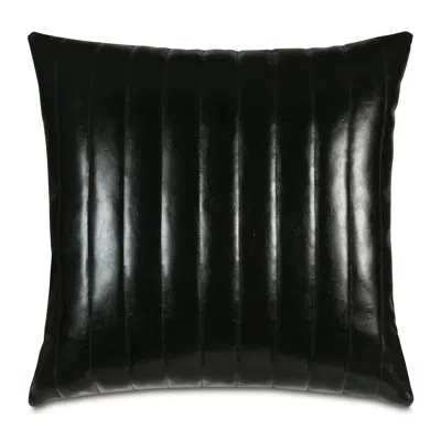 Eastern Accents Zelda Faux Leather Decorative Pillow In Black