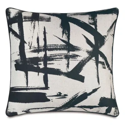 Eastern Accents Zelda Graphic Decorative Pillow In Taupe;black