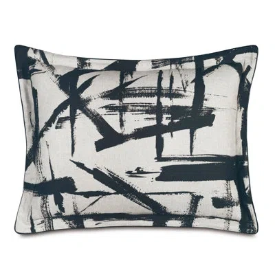 Eastern Accents Zelda Linen Blend Sham In Black;white