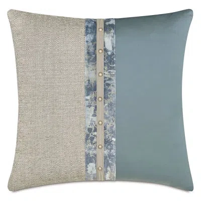 Eastern Accents Zeylin Pieced Decorative Pillow In Blue;champagne