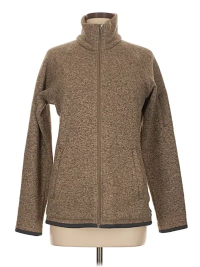 Pre-owned Eastern Mountain Sports Cardigan Sweater In Brown