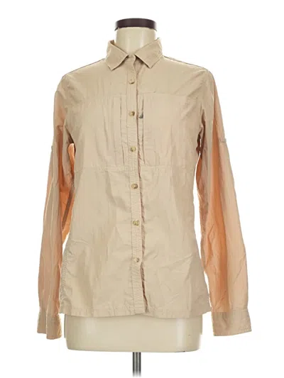 Pre-owned Eastern Mountain Sports Long Sleeve Button Down Shirt In Brown