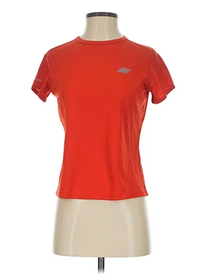 Pre-owned Eastern Mountain Sports Short Sleeve Top Red Crew Neck Tops