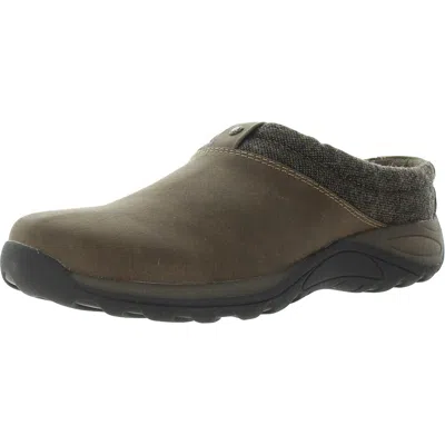Eastland Bessie Womens Padded Insole Faux Leather Mules In Brown