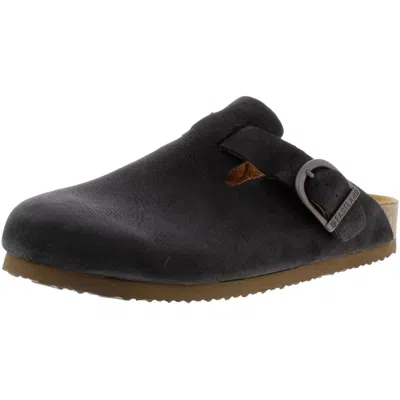 Eastland Gina Womens Buckle Flats Mules In Black