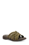 Eastland Hazel Slide Sandal In Olive