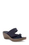 Eastland Laurel Wedge Sandal In Navy