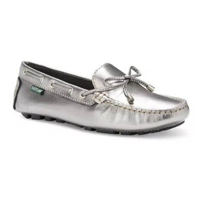 Eastland Marcella Flats Wosilver Metallic Moc Toe Loafers Shoes Zap297 In Black