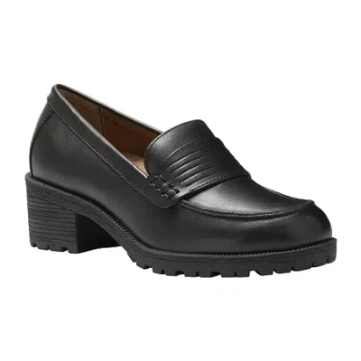 Eastland Newbury Womens Round Closed Toe Loafers In Black