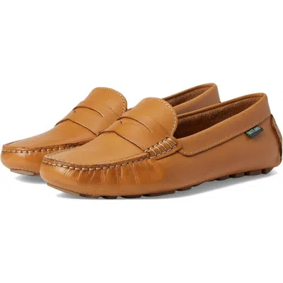 Eastland Patricia Flat Women's Camel Leather Moc Toe Penny Loafers Zap168 In Brown